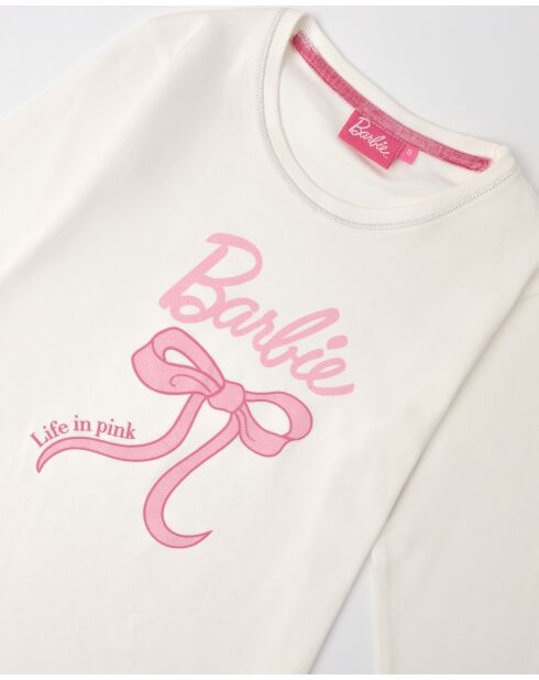 Pyjama Barbie à manches longues écru