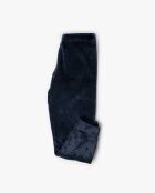 Warme pyjama met lange mouwen, blauw sneeuwpatroon