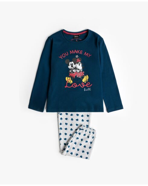 You Make Me Love Marineblauwe pyjama met lange mouwen