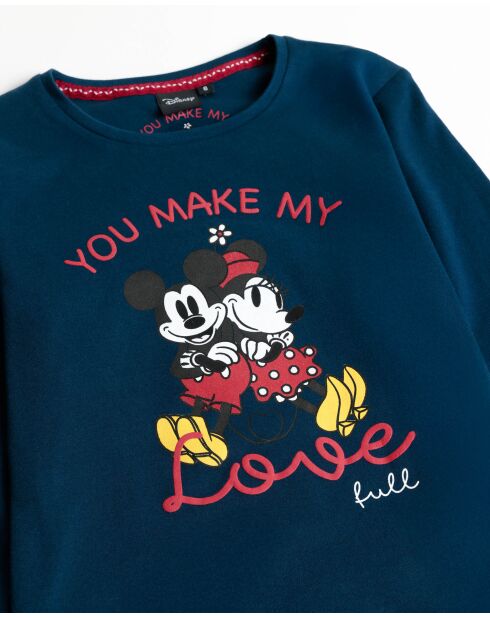 You Make Me Love Marineblauwe pyjama met lange mouwen