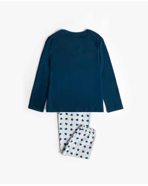 You Make Me Love Marineblauwe pyjama met lange mouwen