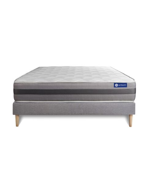 Actilatex Relax grijze matras- en boxspringset met grijze boxspring in set - 160x200 cm