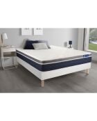 Ensemble matelas et sommier Actilatex Confort blanc avec sommier blanc en kit - 180x200 cm