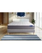 Ensemble matelas et sommier Actiflex Zen gris avec sommier gris en kit - 140x190 cm