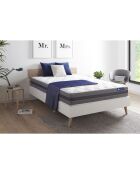 Matelas en latex et mémoire de forme Actilatex Relax blanc - 200x200 cm