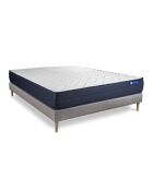 Ensemble matelas et sommier Actimemo Life gris avec sommier gris en kit - 200x200 cm