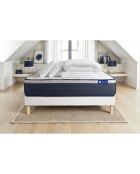Pacchetto letto completo Actiflex Max bianco con materasso, kit boxspring bianco, 2 cuscini e piumone - 140x190 cm