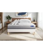 Mochila de cama completa Actiflex Soft blanca con colchón, kit de somier blanco, 2 almohadas y edredón, 200 x 200 cm