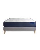 Ensemble matelas et sommier Actimemo Life gris avec sommier gris en kit - 180x200 cm