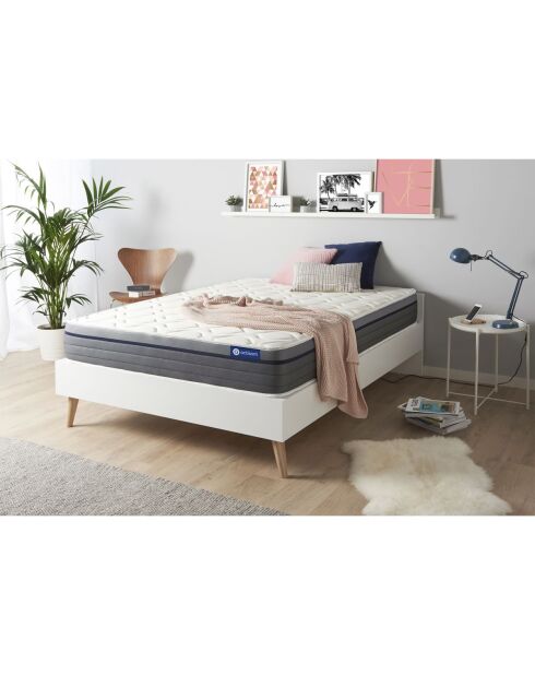 Matelas à mémoire de forme Actimemo Zen blanc - 200x200 cm