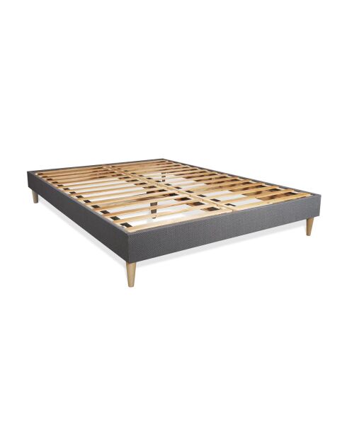 Ensemble matelas et sommier Actiflex Soft gris avec sommier gris en kit - 140x190 cm