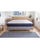 Ensemble matelas et sommier Actiflex Morpho gris avec sommier gris en kit - 140x190 cm