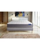 Juego de colchón y somier ActiMemo Zen gris con somier gris en kit - 160x200 cm