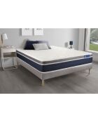Juego de colchón y somier Actilatex Comfort gris con somier gris en kit - 140x190 cm