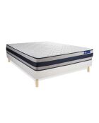 Ensemble matelas et sommier Actiflex Ergo blanc avec sommier blanc en kit - 200x200 cm