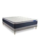 Ensemble matelas et sommier Actiflex Max gris avec sommier gris en kit - 160x200 cm