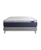 Ensemble matelas et sommier Actiflex Max gris avec sommier gris en kit - 160x200 cm