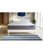 Ensemble matelas et sommier Actiflex Zen blanc avec sommier blanc en kit - 140x190 cm