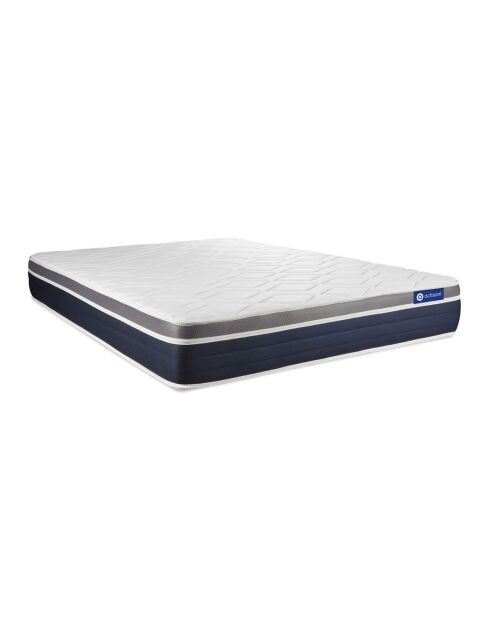Ensemble matelas et sommier Actimemo Confort gris avec sommier gris en kit - 200x200 cm