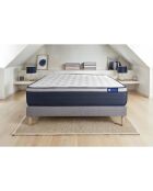 Ensemble matelas et sommier Actimemo Max gris avec sommier gris en kit - 140x190 cm
