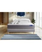 Pack lit complet Actiflex Zen gris avec matelas, sommier gris en kit, 2 oreillers et couette - 160x200 cm