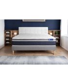 Ensemble matelas et sommier Actimemo Confort gris avec sommier gris en kit - 140x190 cm