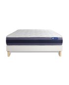 Ensemble matelas et sommier Actiflex Morpho blanc avec sommier blanc en kit - 180x200 cm