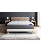 Ensemble matelas et sommier Actiflex Plus blanc avec sommier blanc en kit - 200x200 cm