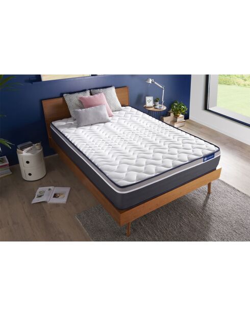 Matelas à ressorts ensachés et mémoire de forme Actiflex Plus blanc - 160x200 cm