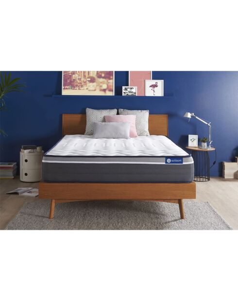 Matelas à ressorts ensachés et mémoire de forme Actiflex Plus blanc - 160x200 cm