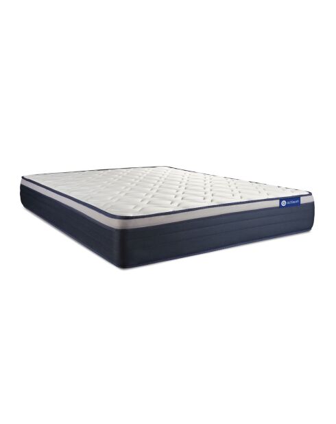 Ensemble matelas et sommier Actiflex Max gris avec sommier gris en kit - 200x200 cm