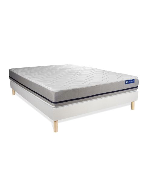 Ensemble matelas et sommier Actiflex Soft blanc avec sommier blanc en kit - 180x200 cm