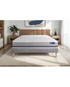 Ensemble matelas et sommier Actiflex Soft gris avec sommier gris en kit - 200x200 cm