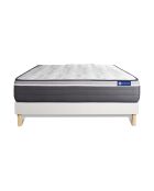 Ensemble matelas et sommier Actiflex Plus blanc avec sommier blanc en kit - 140x190 cm