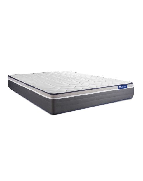 Ensemble matelas et sommier Actiflex Plus blanc avec sommier blanc en kit - 140x190 cm