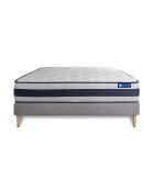 Ensemble matelas et sommier Actiflex Ergo gris avec sommier gris en kit - 200x200 cm