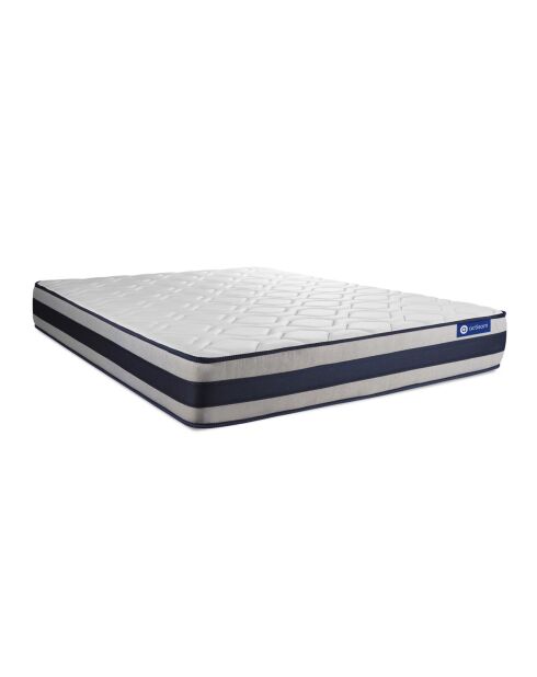 Ensemble matelas et sommier Actiflex Ergo gris avec sommier gris en kit - 200x200 cm