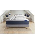 Pack lit complet Actimemo Max gris avec matelas, sommier gris en kit, 2 oreillers et couette - 160x200 cm