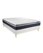 Ensemble matelas et sommier Actiflex Confort blanc avec sommier blanc en kit - 180x200 cm