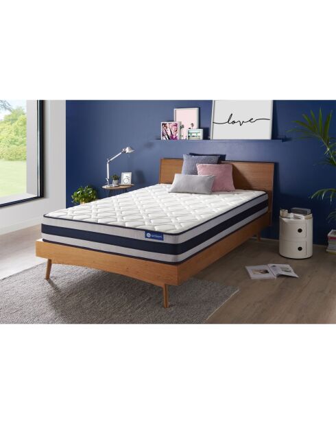 Actiflex Ergo matras met pocketvering en traagschuim wit - 140x190 cm