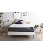 Matelas en latex et mémoire de forme Actilatex Plus blanc - 200x200 cm