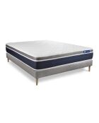Ensemble matelas et sommier Actiflex Confort gris avec sommier gris en kit - 160x200 cm