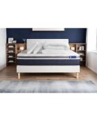 Pack lit complet Actiflex Confort blanc avec matelas, sommier blanc en kit, 2 oreillers et couette - 140x190 cm