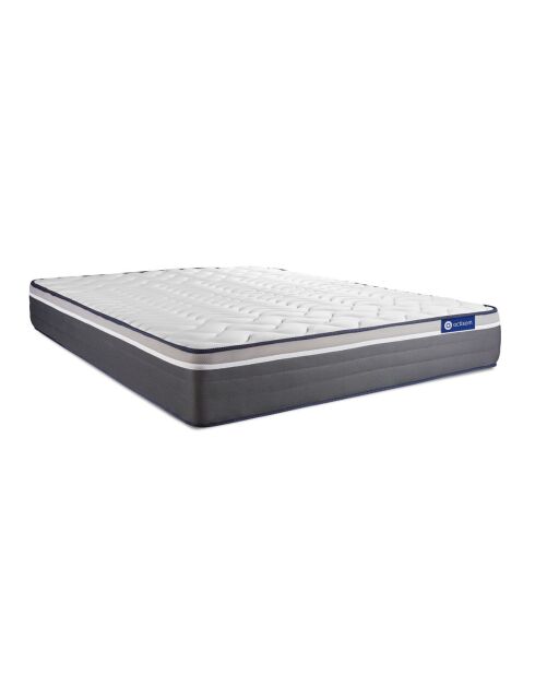 Set materasso bianco ActiMemo Plus con molle scatolate bianche in kit - 200x200 cm