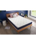 Matelas à ressorts ensachés et mémoire de forme Actiflex Morpho blanc - 180x200 cm