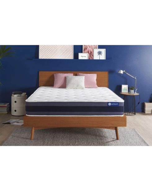 Matelas à ressorts ensachés et mémoire de forme Actiflex Morpho blanc - 180x200 cm