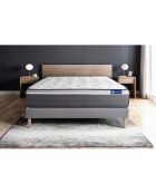 Ensemble matelas et sommier Actiflex Plus gris avec sommier gris en kit - 140x190 cm