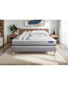 Pack lit complet Actiflex Soft gris avec matelas, sommier gris en kit, 2 oreillers et couette - 160x200 cm
