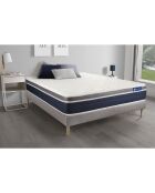 Ensemble matelas et sommier Actilatex Confort gris avec sommier gris en kit - 160x200 cm
