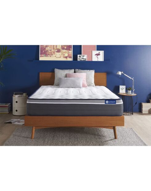 Matelas à ressorts ensachés et mémoire de forme Actiflex Plus blanc - 180x200 cm